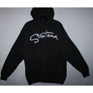 CarloSantana Hoodie 2 Sided Graphic Black Hoodie Independent Size Large